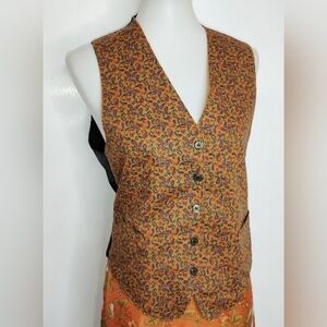 VINTAGE REVERSIBLE CORDUROY PAISLEY VEST